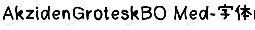 AkzidenGroteskBO Med字体转换